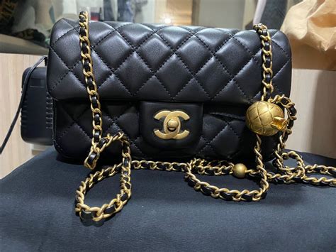 chanel bag with ball chain|authentic chanel bag.